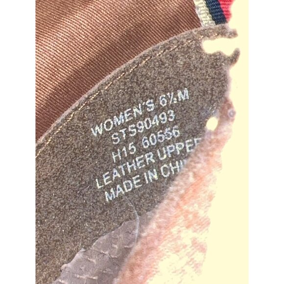 Sperry Top Sider Woman's Harlow Lace Up Tan Leather Wedge Boots‎ Size 6.5M - Picture 6 of 9